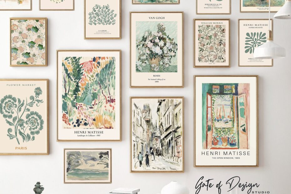 Printable Wall Art Set Green Gallery Wall Art Prints Vintage Spring Wall Set Art Modern Decor Eclectic Neutral 16 Trendy Now Digital Prints Etsy UK