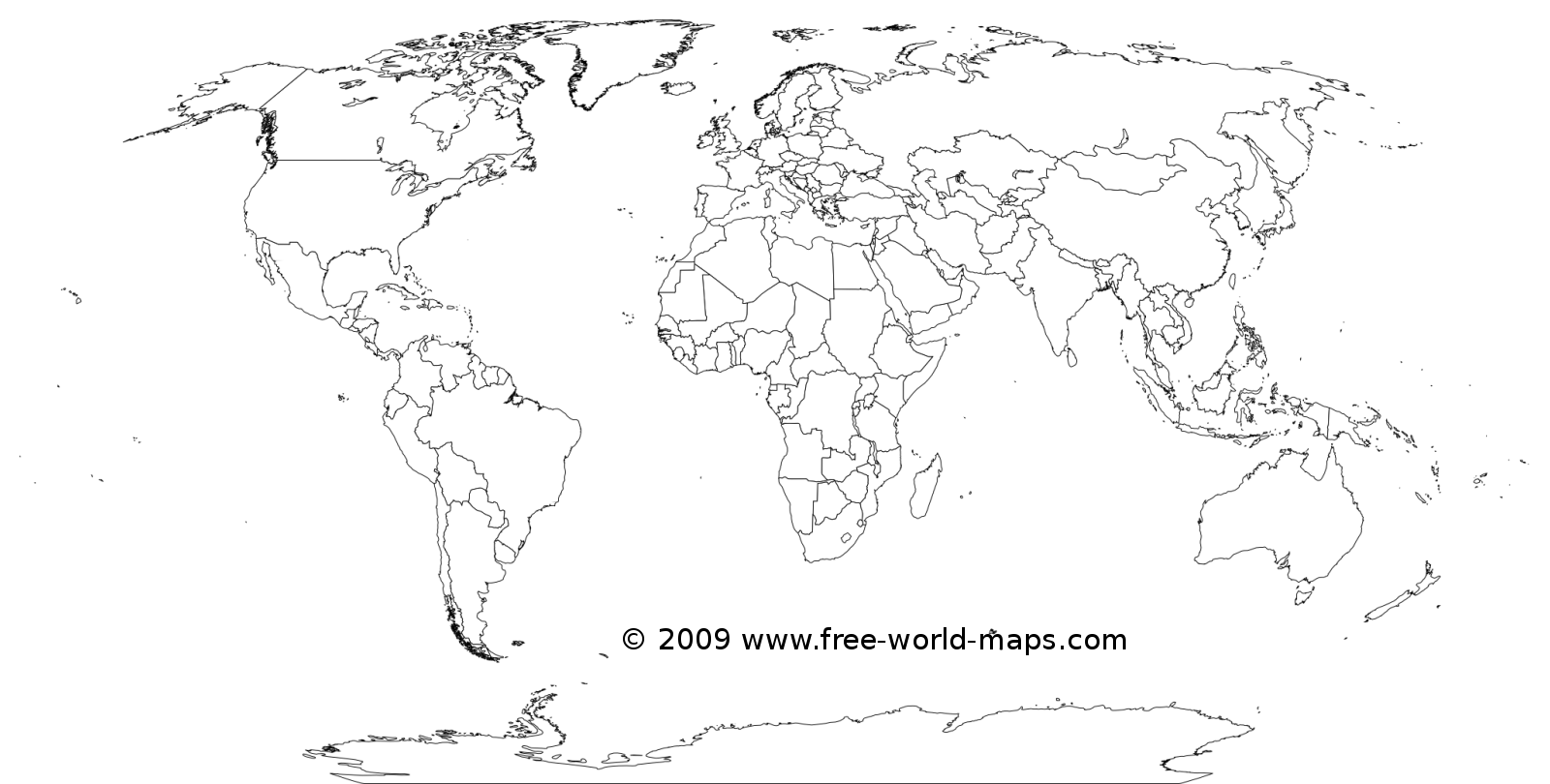 free printable map of the world