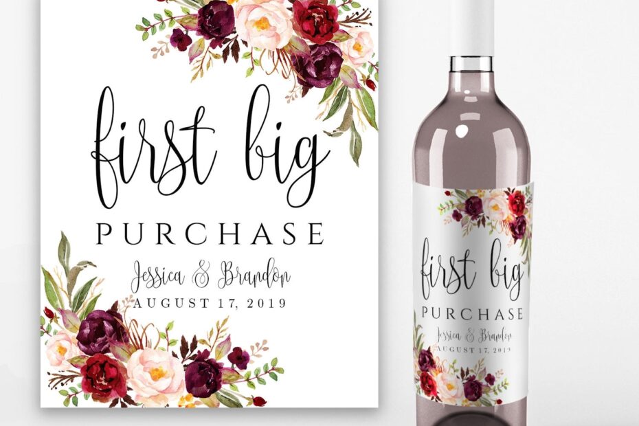 Printable Wine Label Template Wine Bottle Labels Bridal Wine Labels PDF Instant Download Boho Chic Custom
