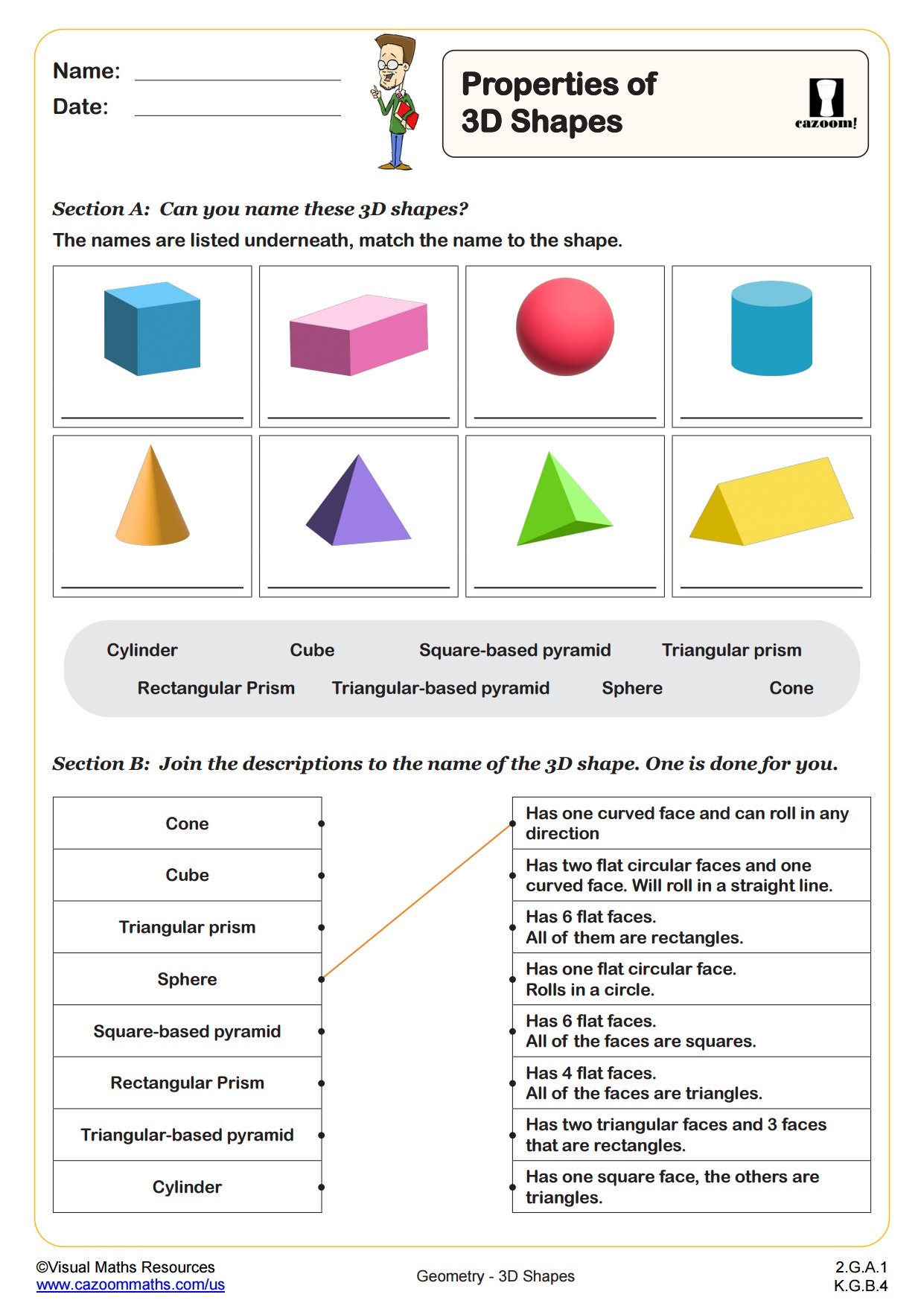 3d figures worksheets