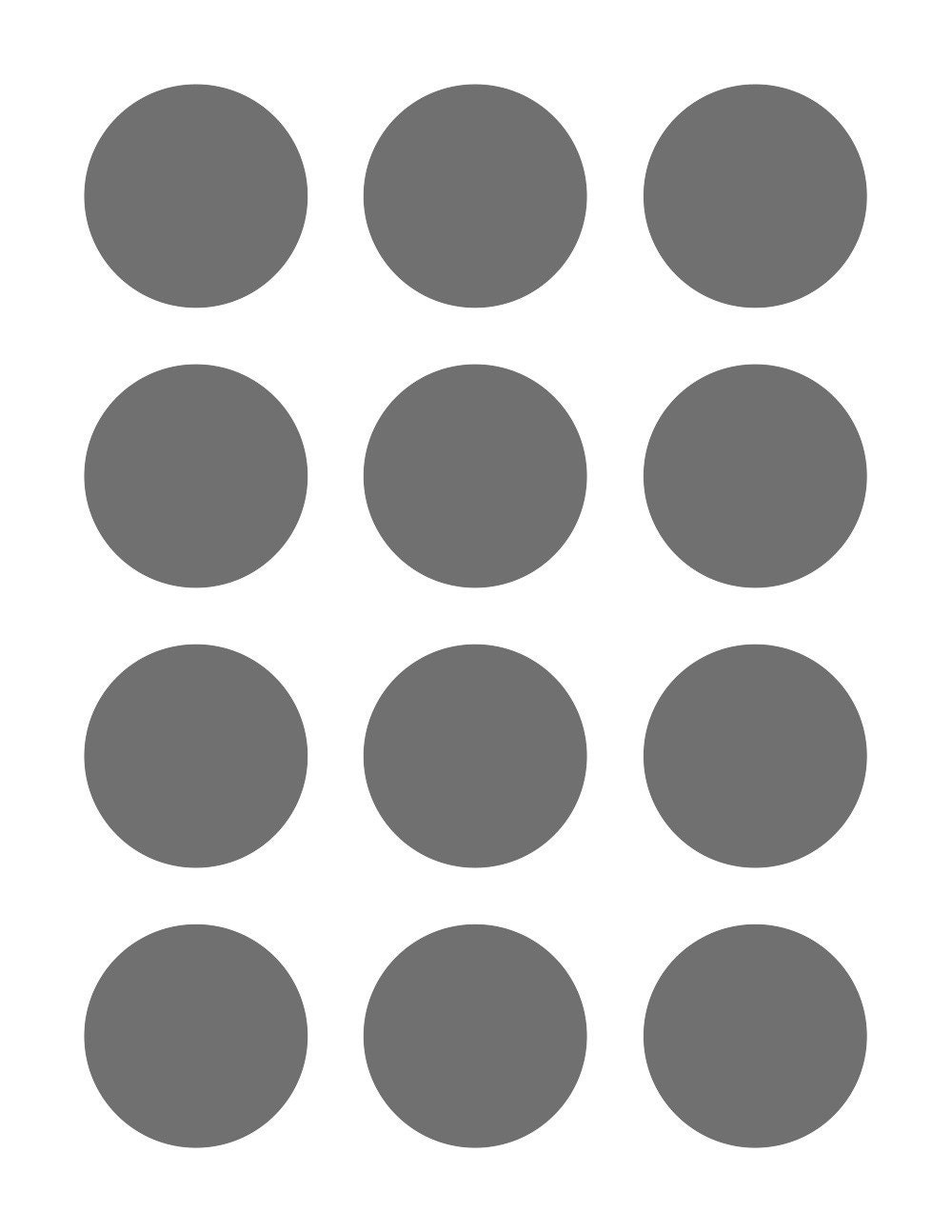Psd Template 12 Circles 2 Inch Diameter Etsy