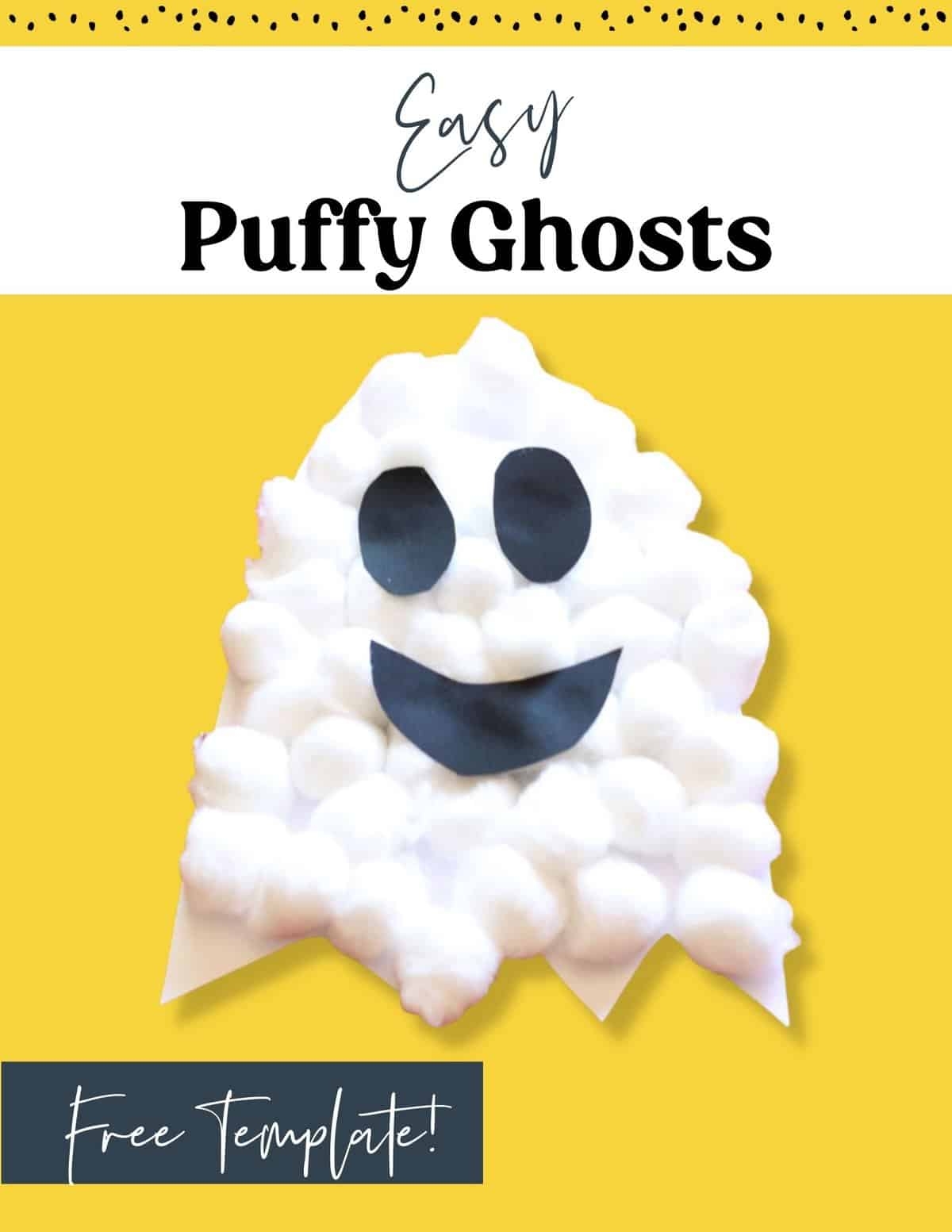 Puffy Ghost Craft with Free Ghost Template Thriving Home