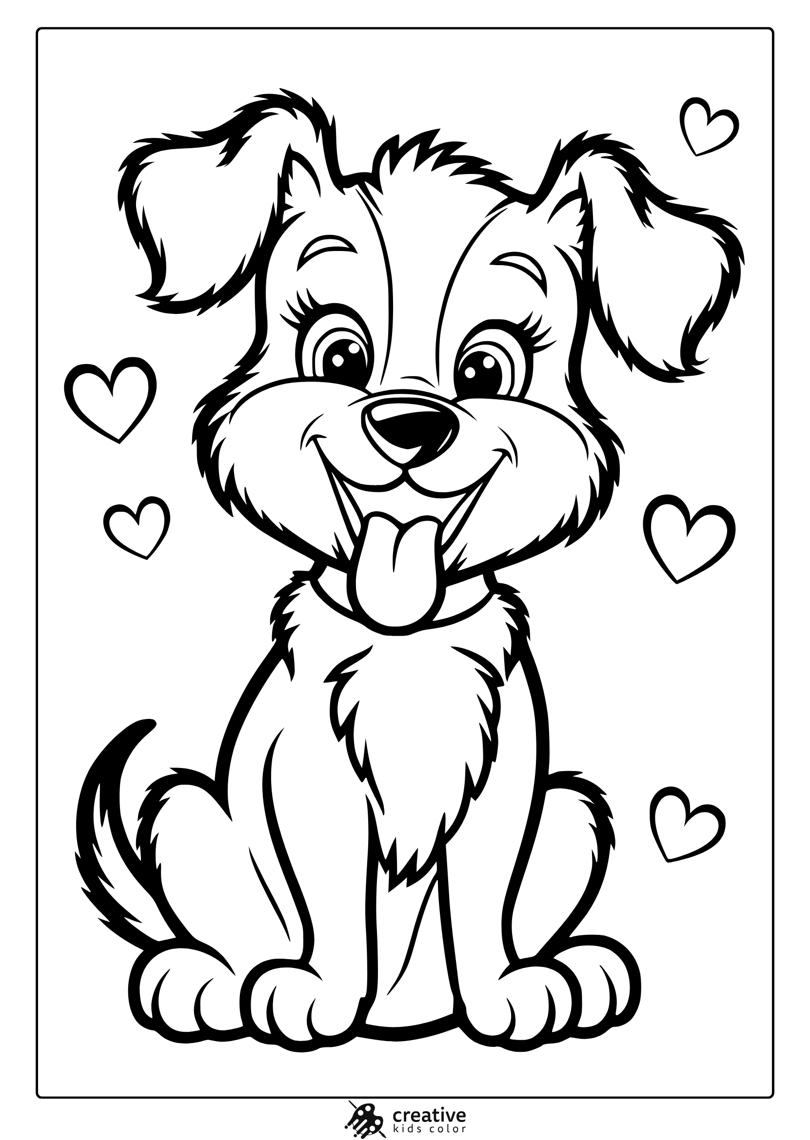 free printable puppy coloring pages