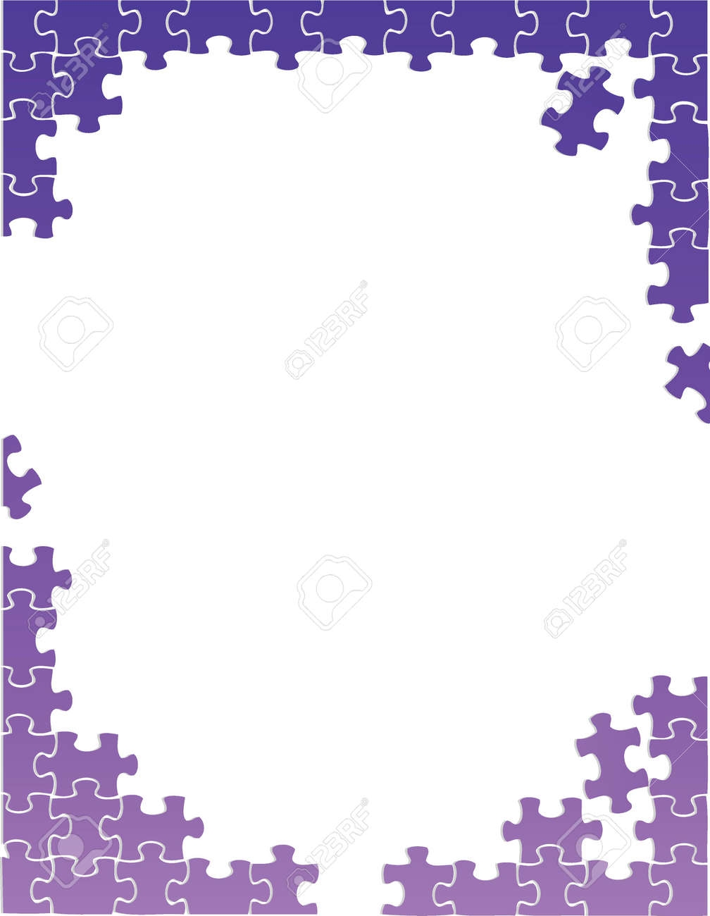 puzzle piece border template