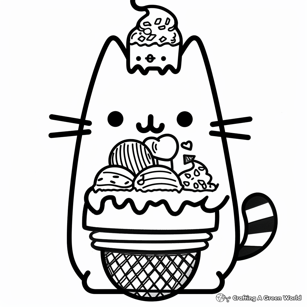 printable pusheen coloring pages