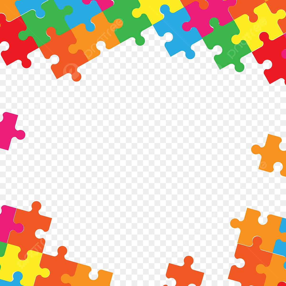 puzzle piece border template for google slides