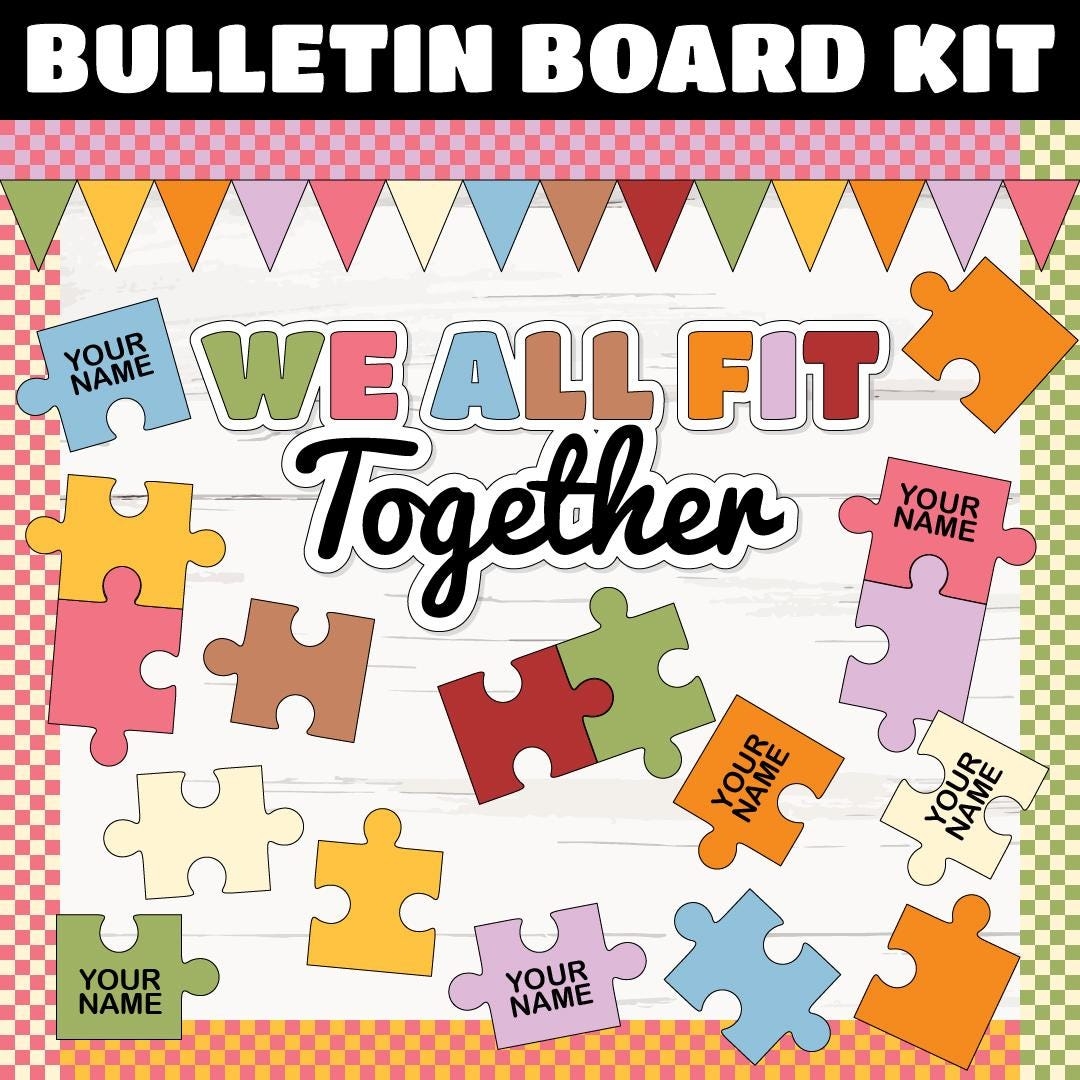 Puzzle Bulletin Board Etsy