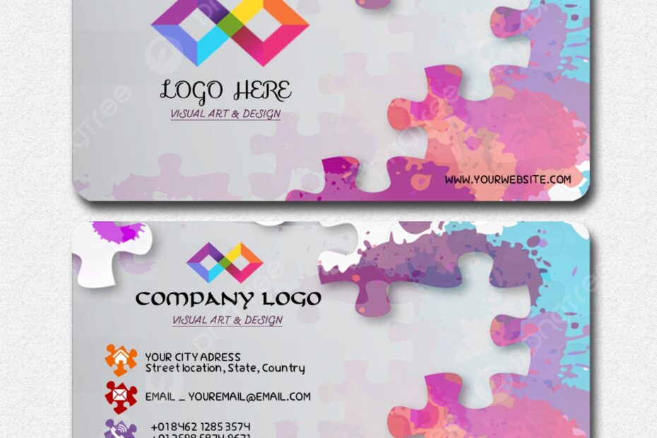 Puzzle Business Card Template Download On Pngtree
