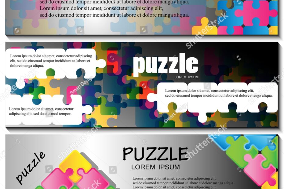 Puzzle Flyer Template Vector Illustration Graphic Stock Vector Royalty Free 240547708 Shutterstock