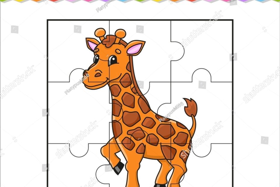 Puzzle Game Kids Giraffe Animal Jigsaw Stock Vector Royalty Free 2300444721 Shutterstock