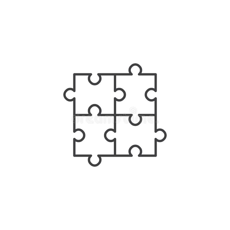Puzzle Group Vector Icon Template Stock Vector Illustration Of Idea Plan 206455683