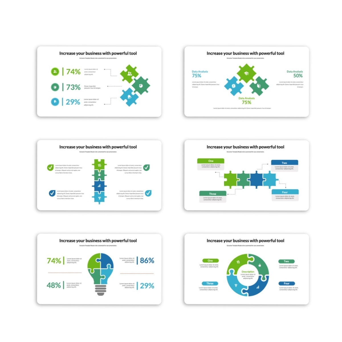 after effects template business puzzle
