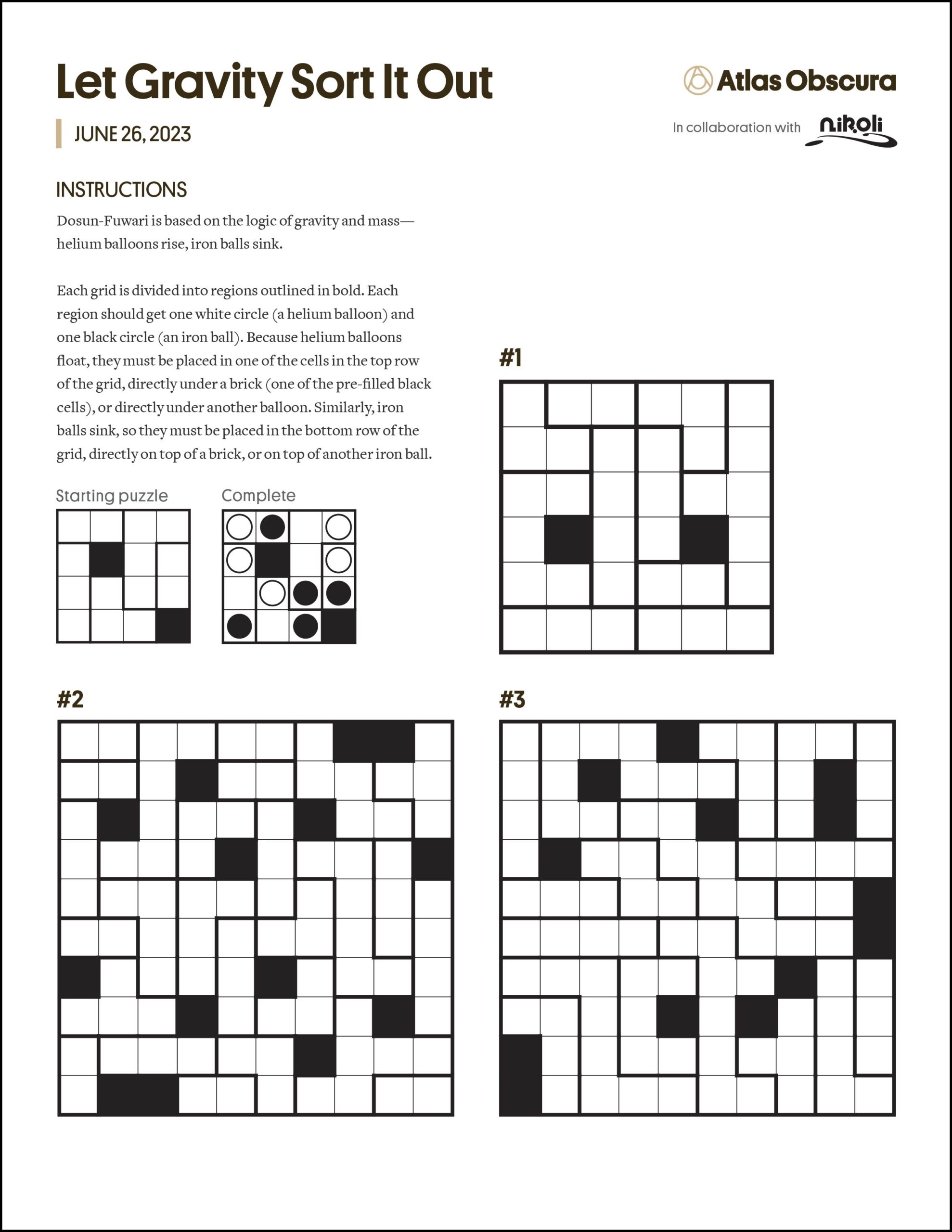 gravity puzzle template