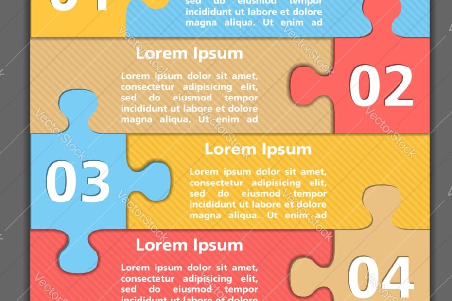 Puzzle Piece Layout Template Royalty Free Vector Image