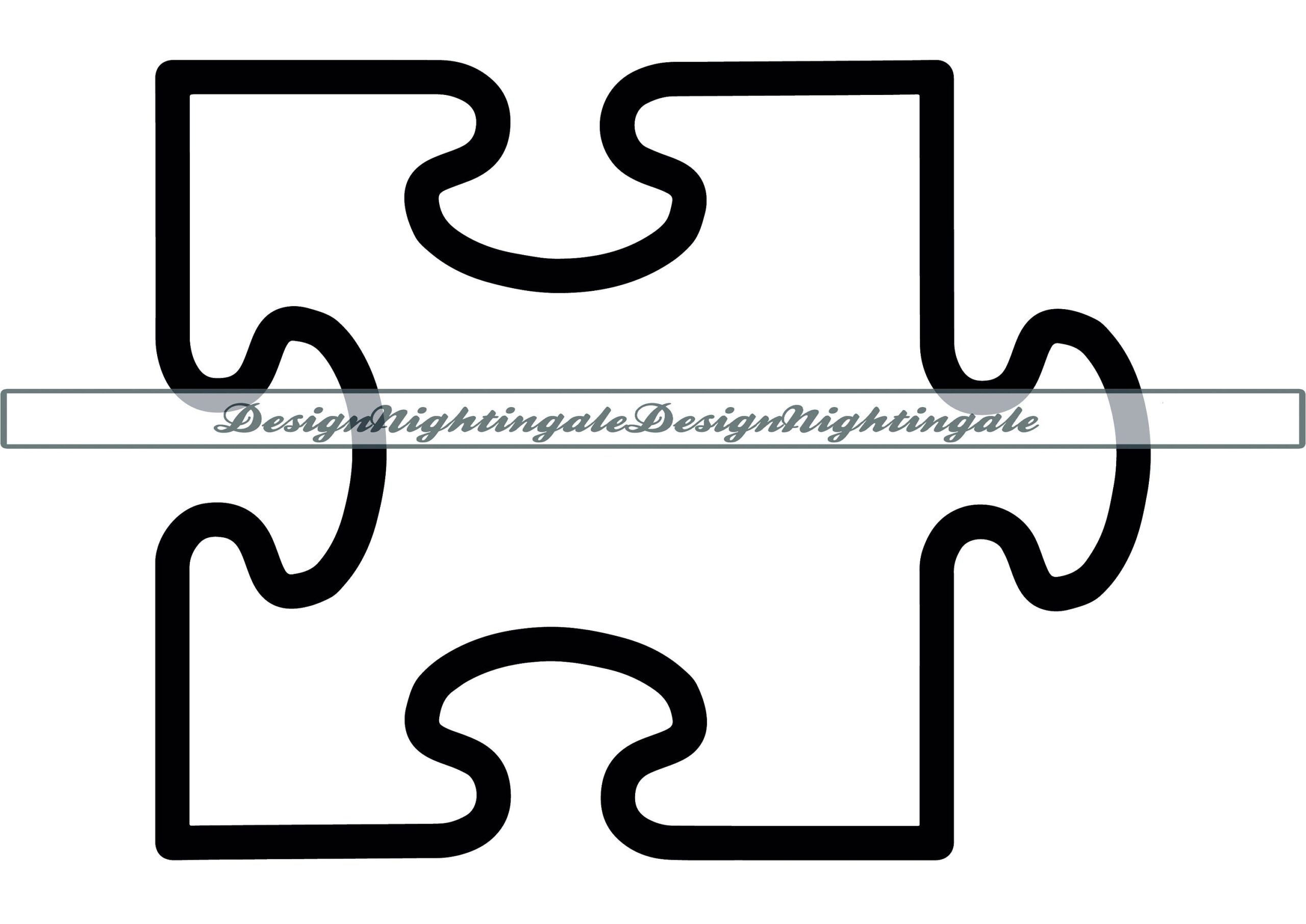 Puzzle Piece Outline SVG Puzzle SVG Jigsaw Puzzle SVG Clipart 