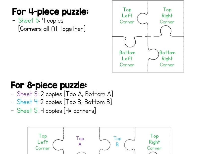 Puzzle Piece Template Etsy