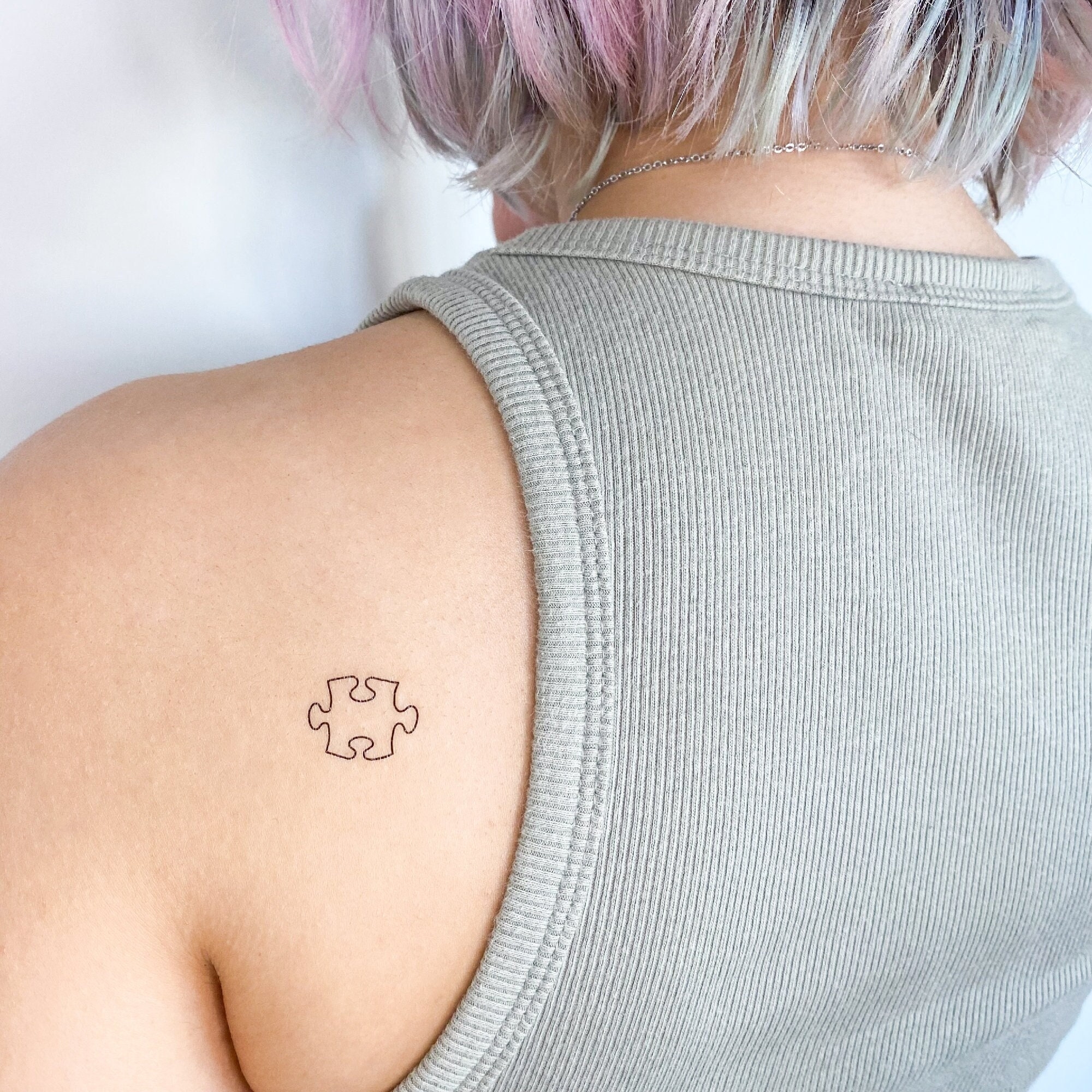 puzzle pieces template tattoo