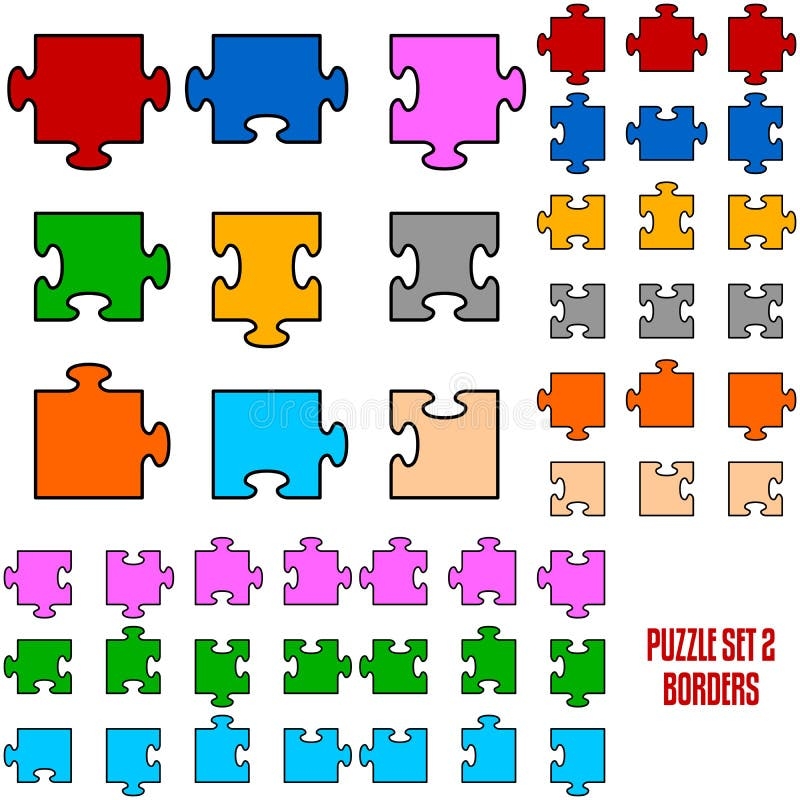 Puzzle Pieces Border Stock Illustrations 654 Puzzle Pieces 