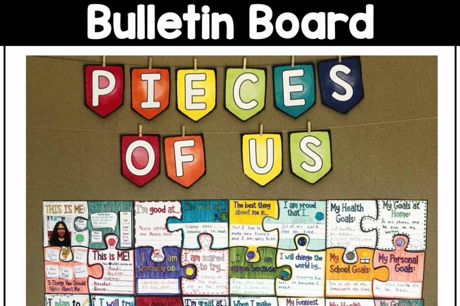 Puzzle Pieces Bulletin Board Set For Back To School Or New Years