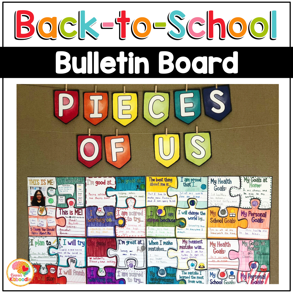 Puzzle Pieces Bulletin Board Set For Back to School Or New Years