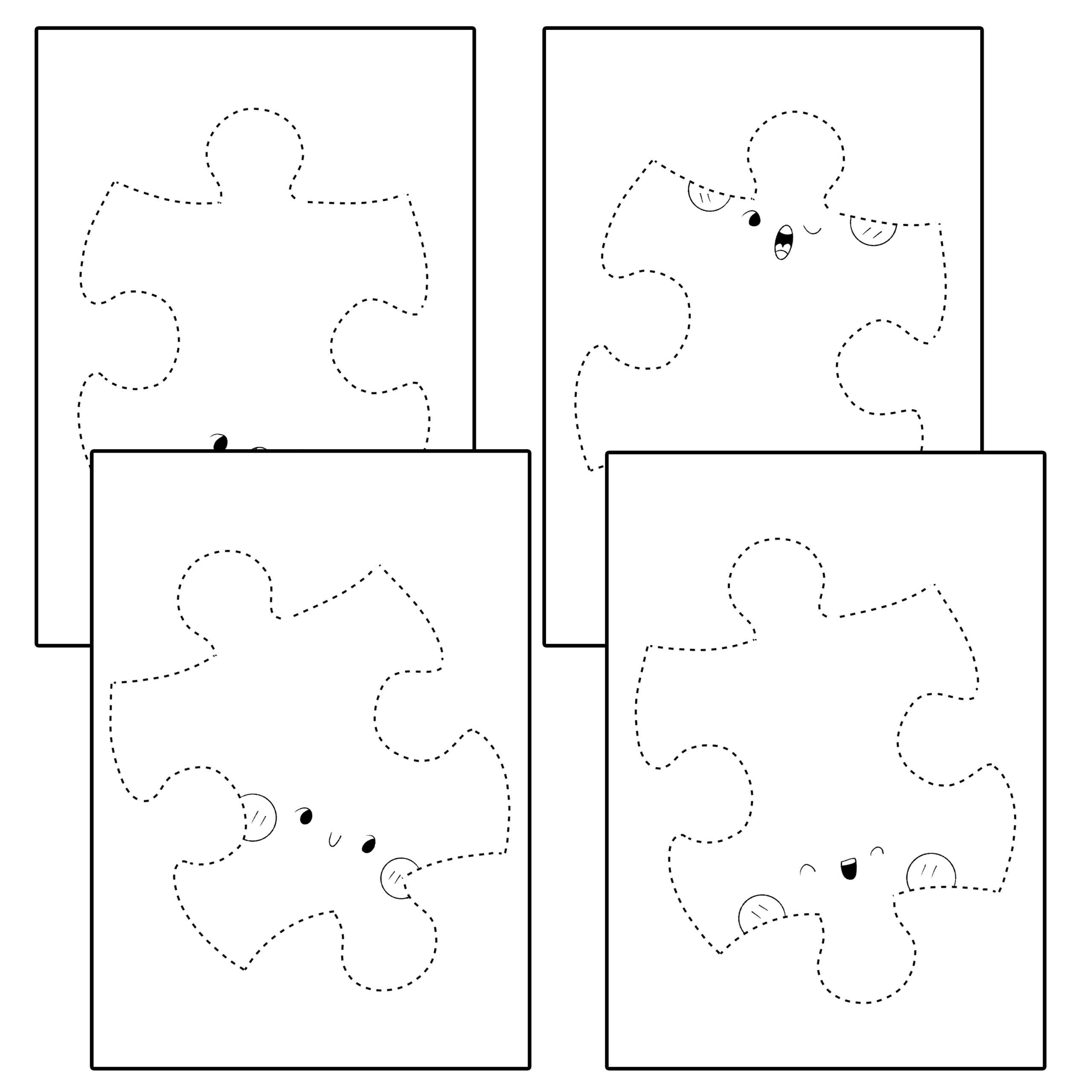 Puzzle Pieces Connect The Dots Worksheet Activity How To Draw Morning Work