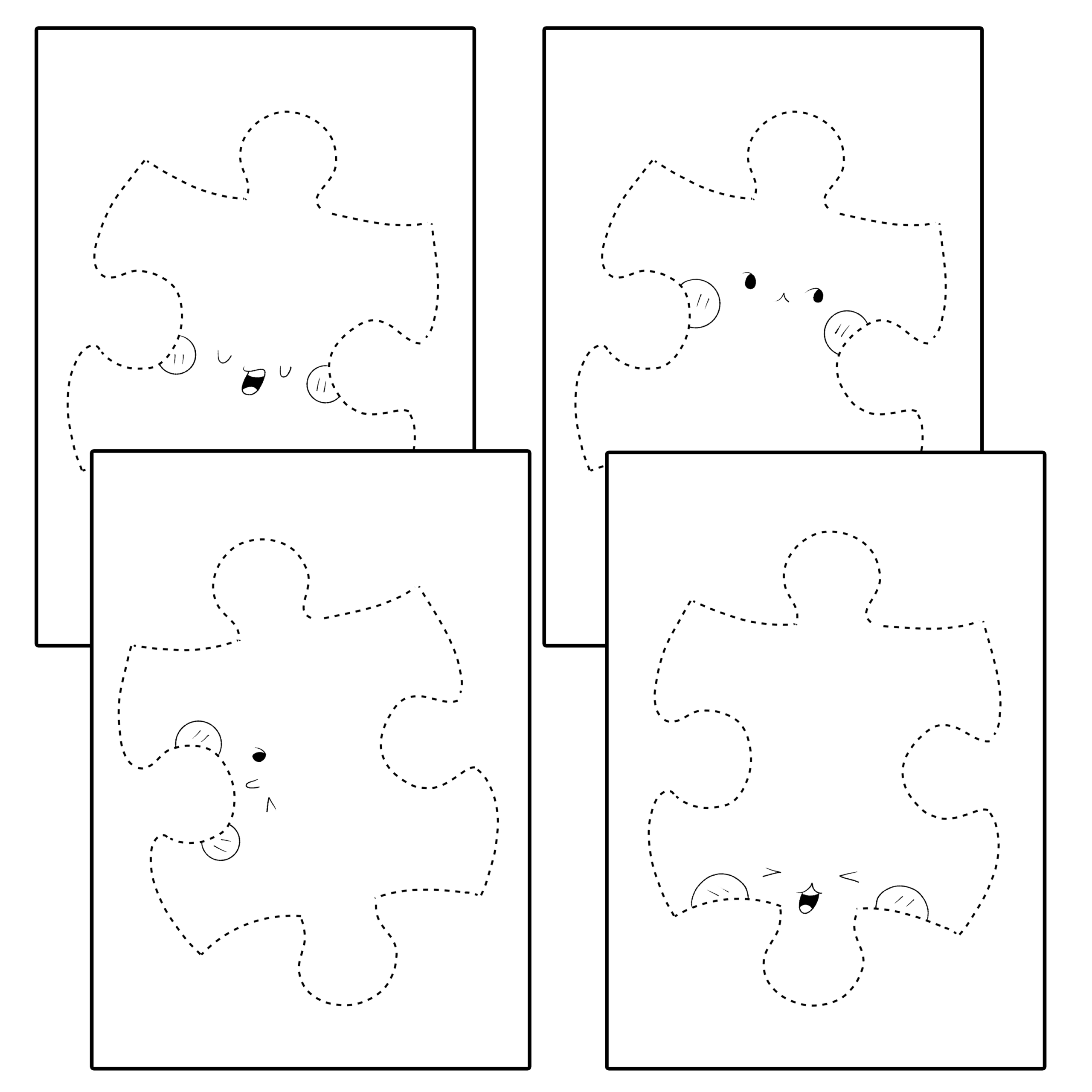 Puzzle Pieces Connect The Dots Worksheet Activity How To Draw Morning Work