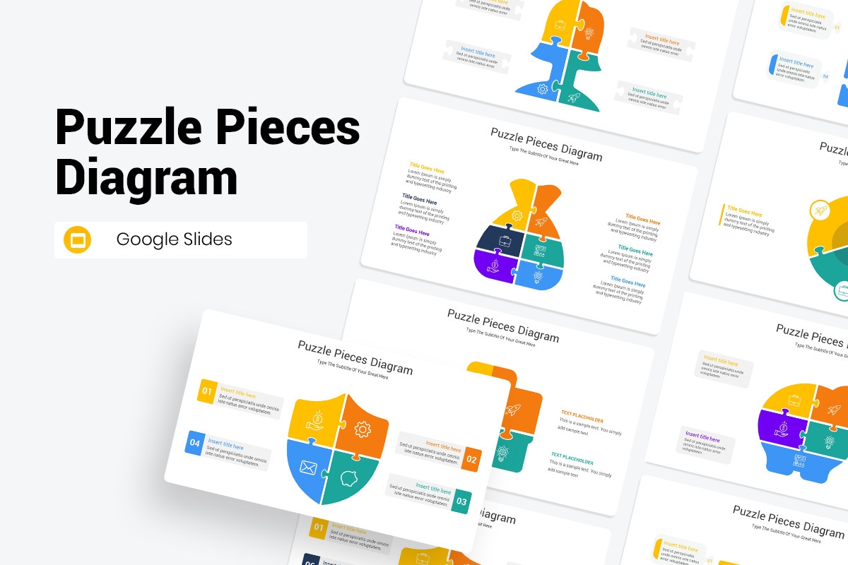 puzzle pieces presentation template