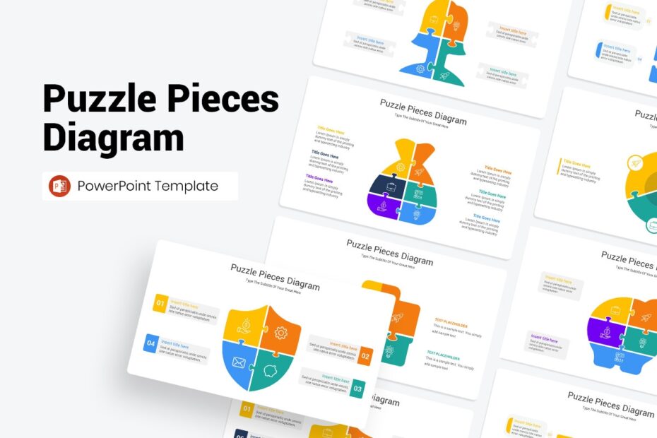 Puzzle Pieces Diagram PowerPoint Template Nulivo Market