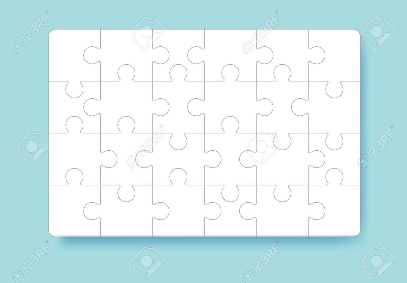 24 puzzle pieces template