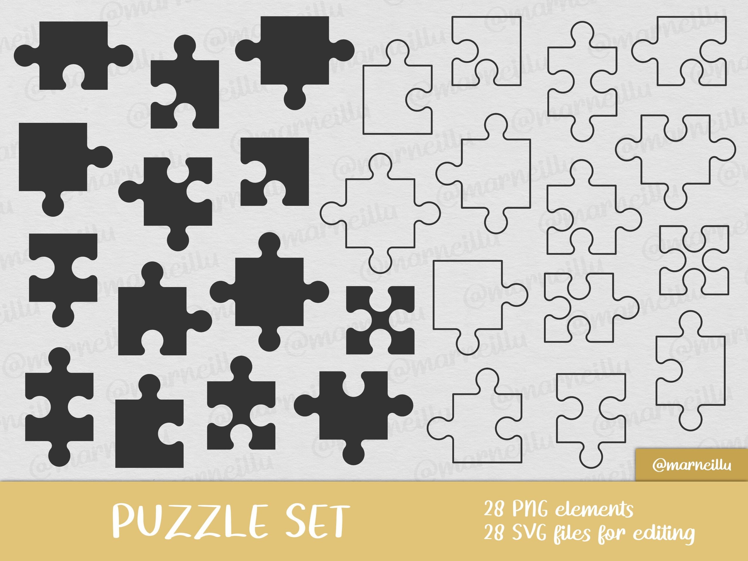 28 piece jigsaw puzzle template