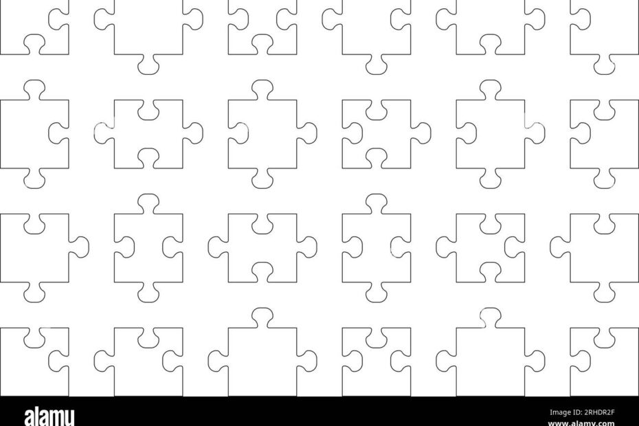 Puzzle Pieces Vector Illustration Isolated On White Background Puzzle Pieces Vector Set Separate Puzzle Pieces Stock Vector Image U0026 Art Alamy