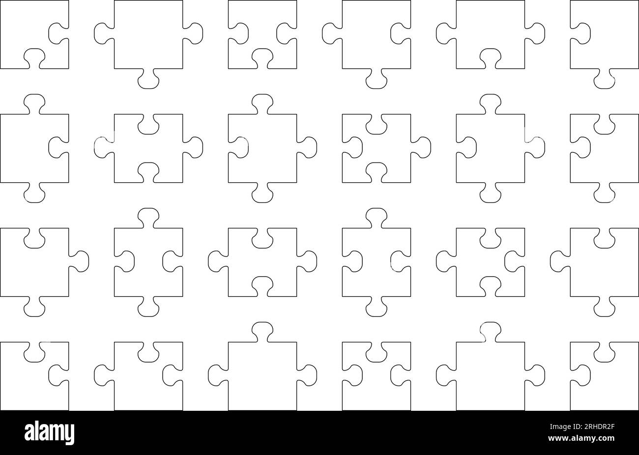 Puzzle Pieces Vector Illustration Isolated On White Background Puzzle Pieces Vector Set Separate Puzzle Pieces Stock Vector Image U0026 Art Alamy