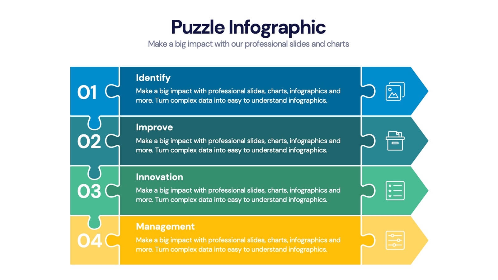 Puzzle Project Infographic Powerpoint Template And Google Slides Theme