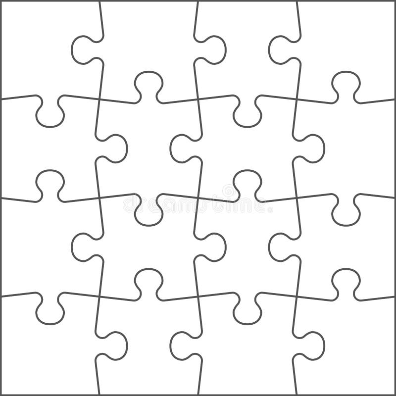 Puzzle Shape Realistic Jigsaw Pieces Blank Matching Parts Mockup For Kids Mosaic Toys Intellectual Developing Game Stock Vector Illustration Of Intellectual Blank 202893447