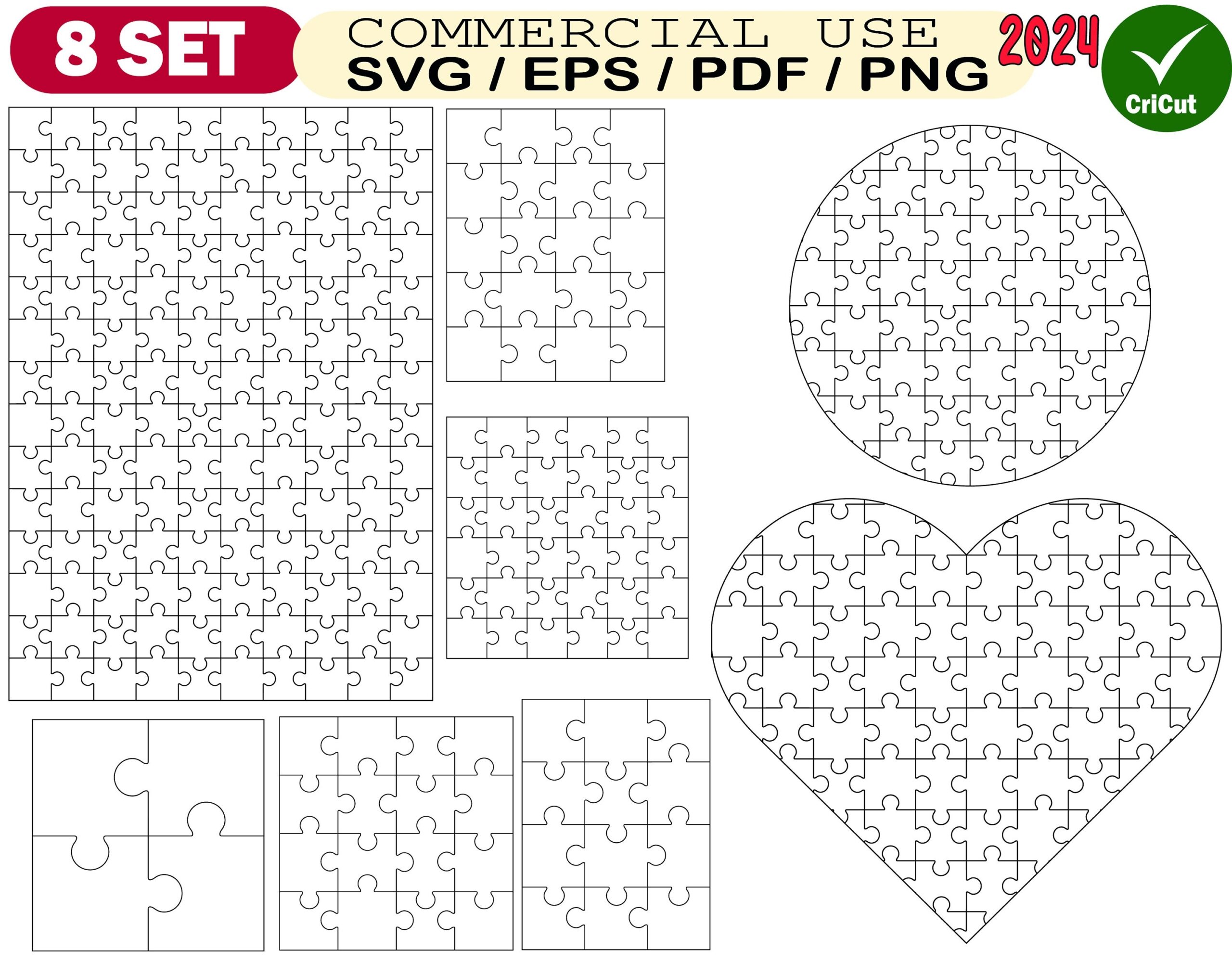 Puzzle Svg Puzzle Template Svg Puzzle Templates Bundle Svg Laser Svg Cut File Puzzle Svg For Cricut Laser Cut Puzzle Puzzle Cut Svg Etsy