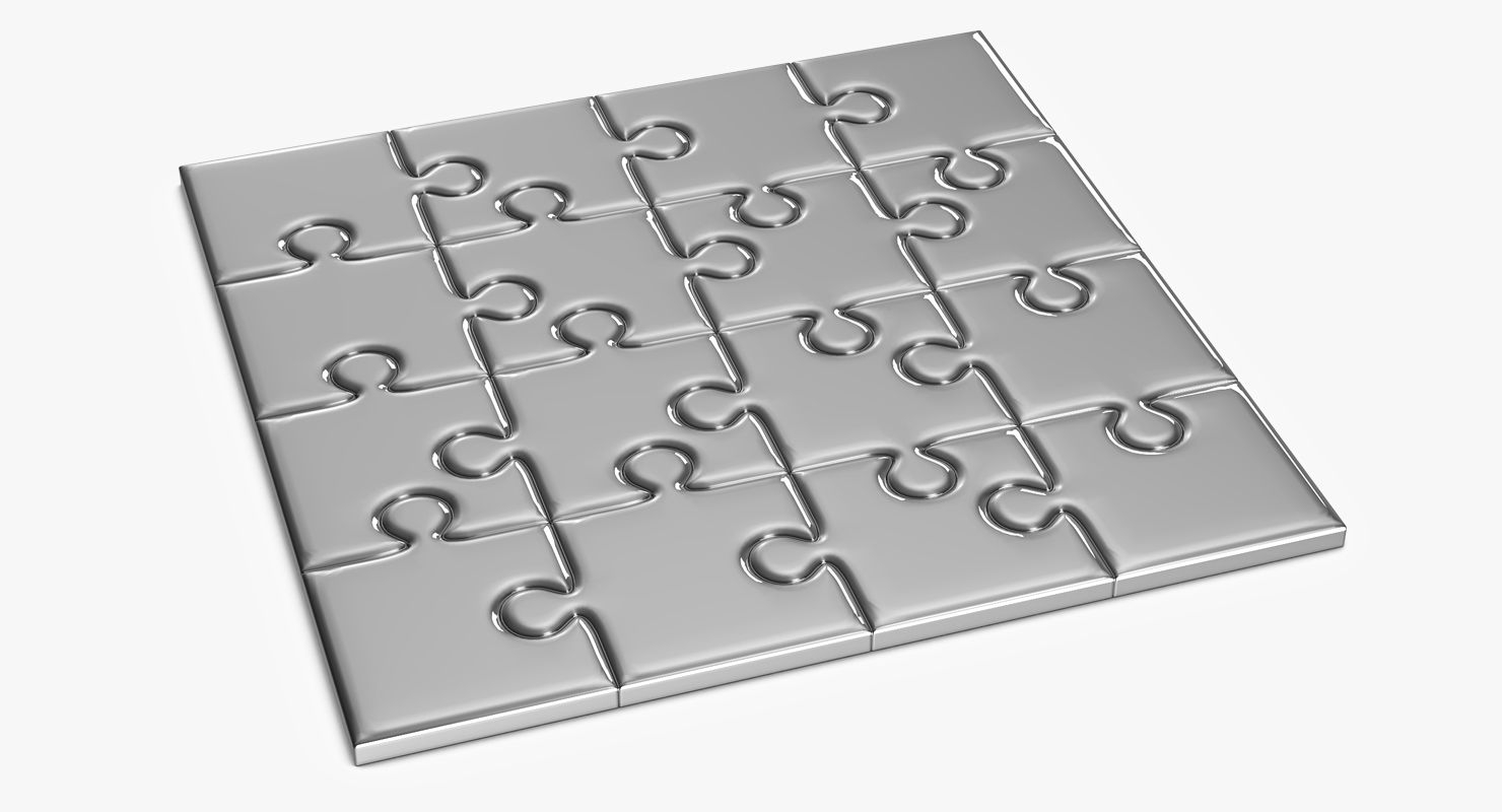 Puzzle Template 3D Model 19 3ds c4d fbx ma obj max Free3D