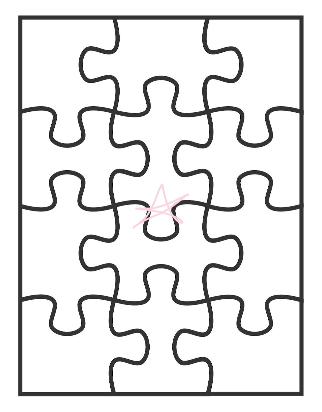 Puzzle Template Etsy Australia