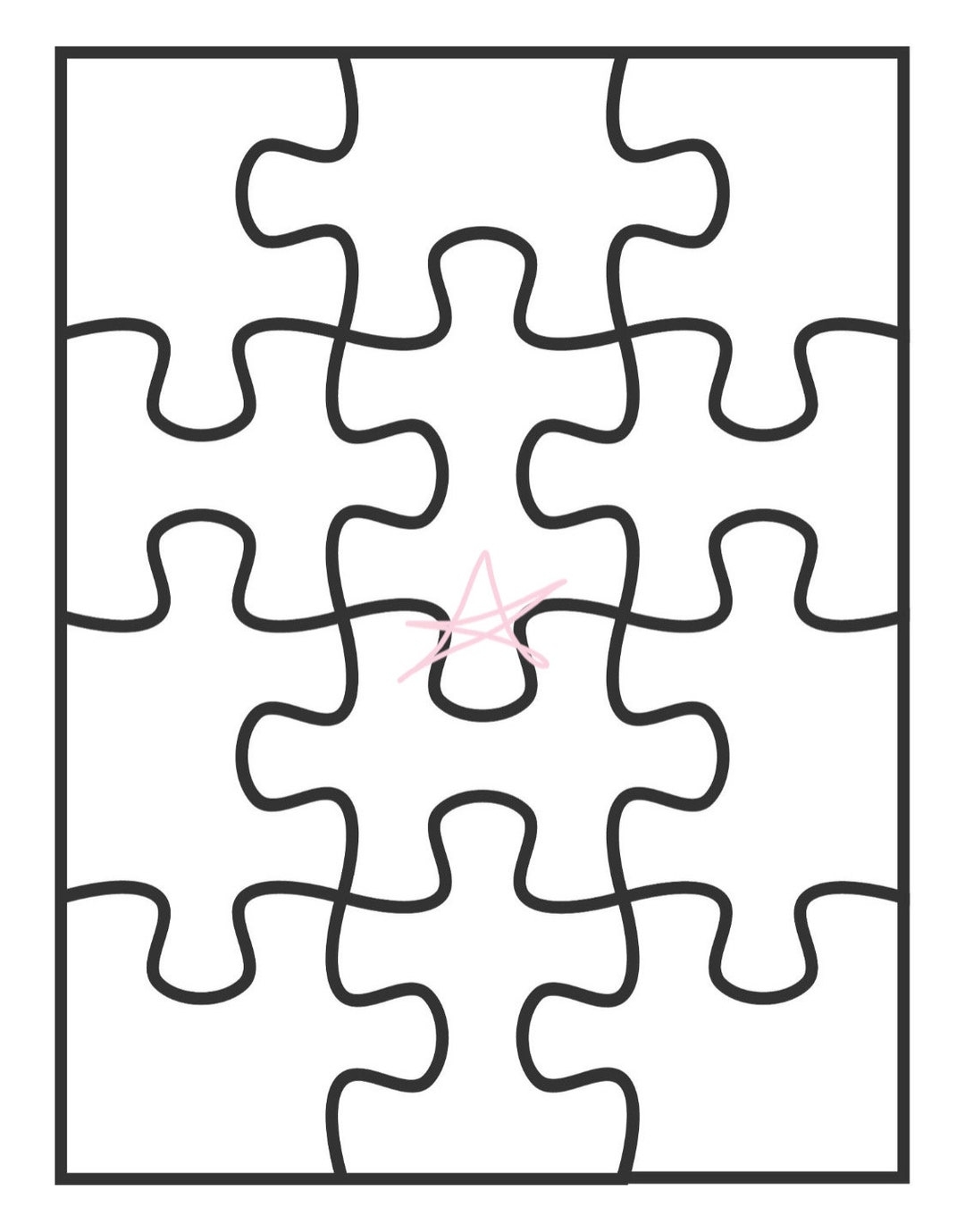 Puzzle Template Etsy UK