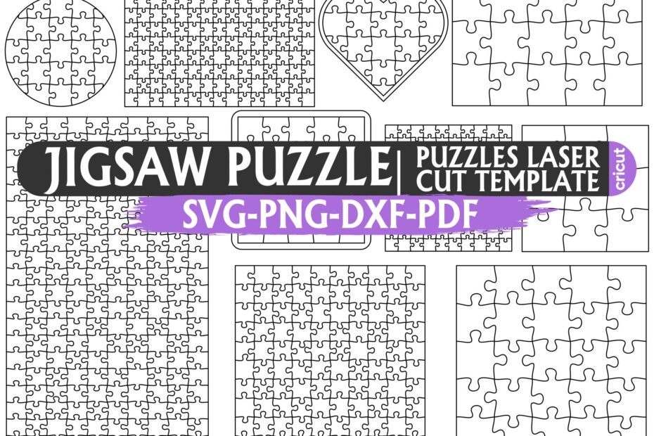 Puzzle Template Svg Puzzle Svg Jigsaw Svg For Cricut Laser Cut