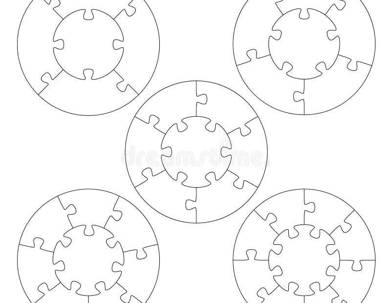 Puzzle Templates Circle Stock Vector Illustration Of Management 69246078