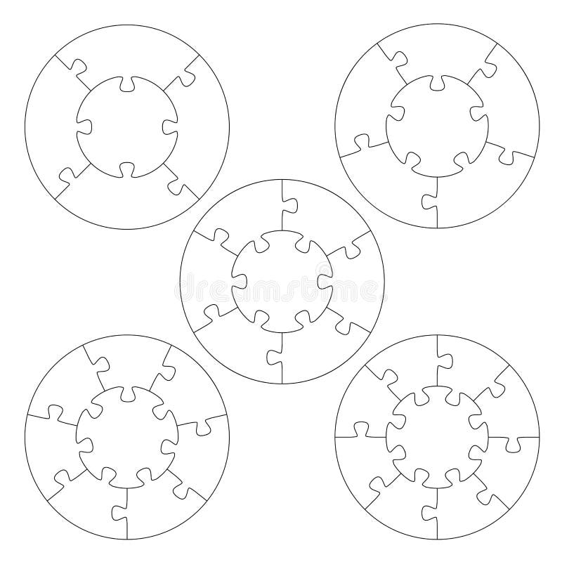 Puzzle Templates Circle Stock Vector Illustration Of Management 69246078
