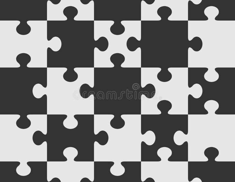 Puzzle Vector Template Stock Vector Illustration Of Interlock 12610683