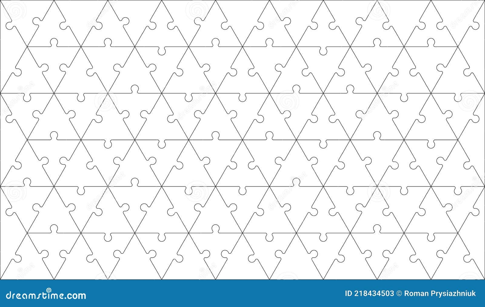 Puzzles Grid Blank Template With Pieces In Triangle Shape Jigsaw Puzzle With Triangle Geometric Piece Stock Vector Illustration Of Mosaic Detail 218434503