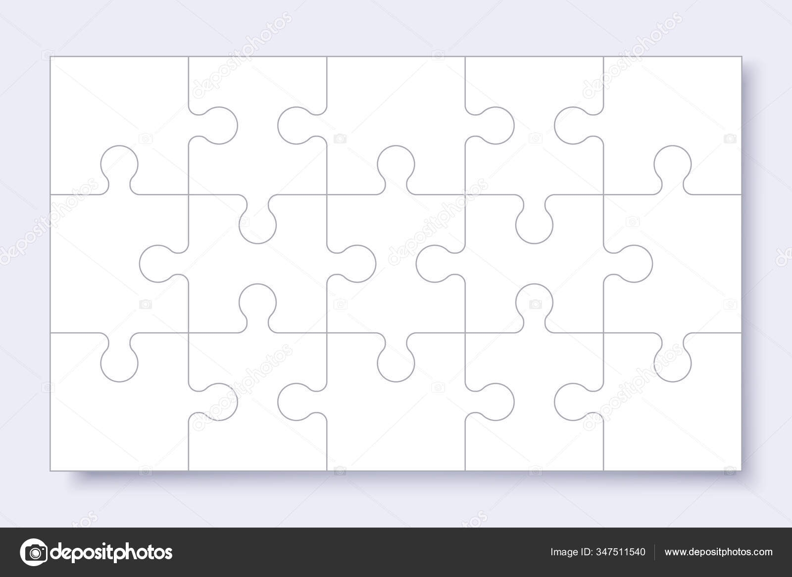 Puzzles Grid Template Jigsaw Puzzle Pieces Thinking Game Jigsaws Detail Stock Vector By Remo Designer 347511540