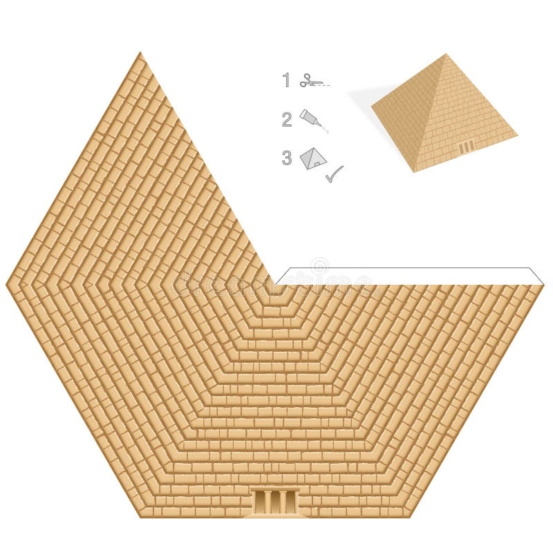 Pyramid Paper Model Template Stock Vector Illustration Of Creative Simple 162484446
