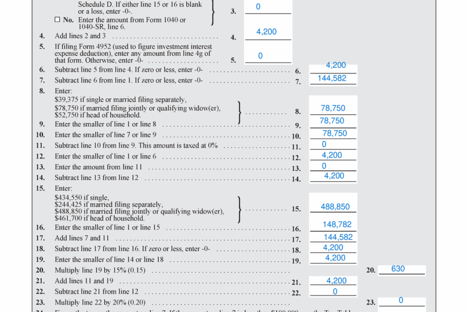 Qualified Dividends And Capital Gains Worksheet Page 33 Of 108 Worksheets Library