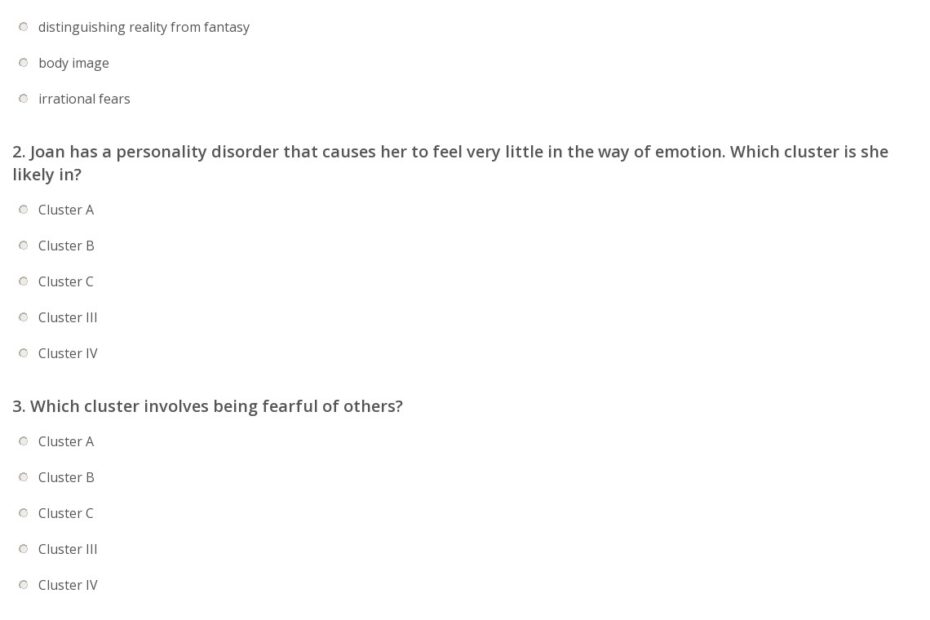 Quiz U0026 Worksheet Clinical Features Of Personality Disorders