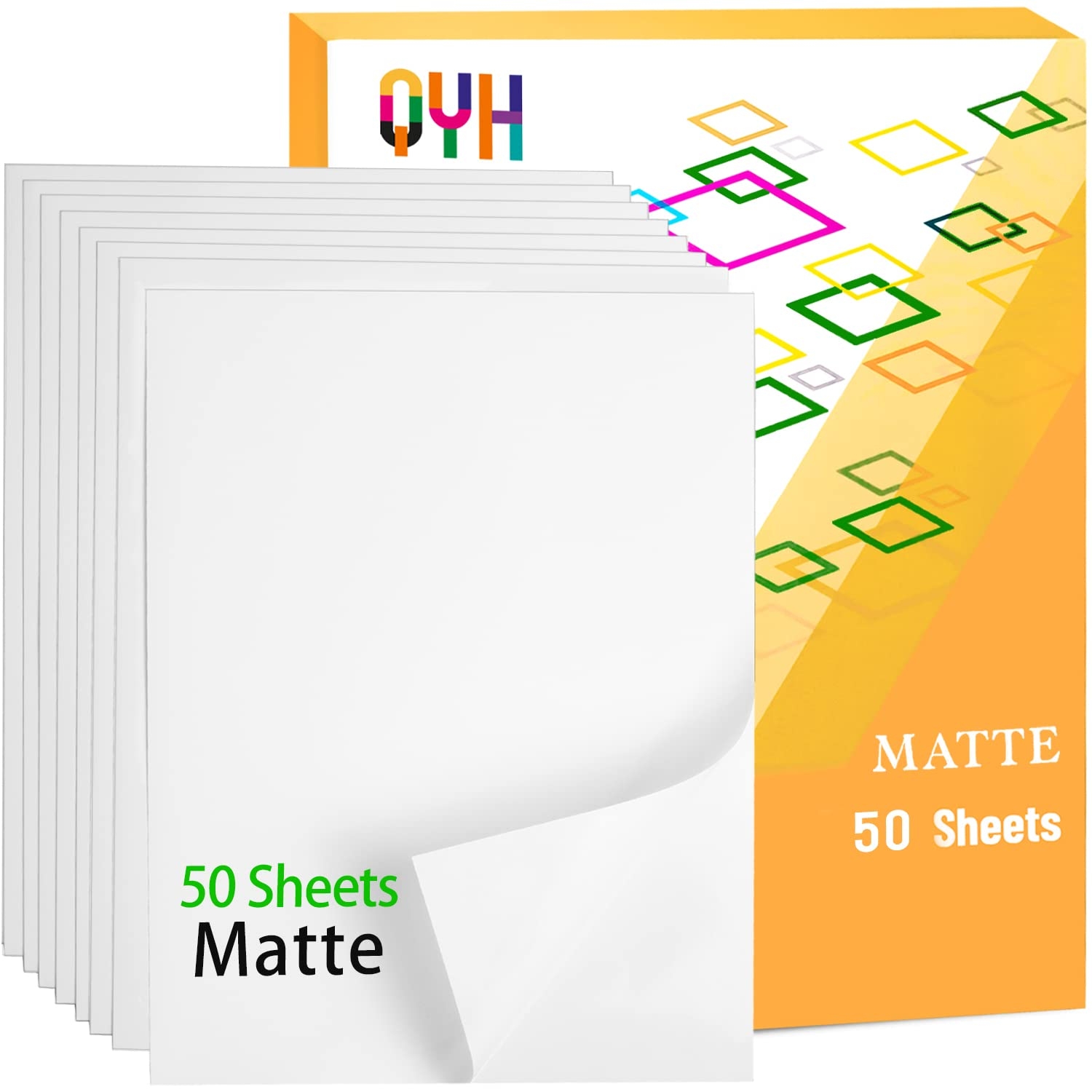 QYH Premium Printable Vinyl Sticker Paper 50 Mat