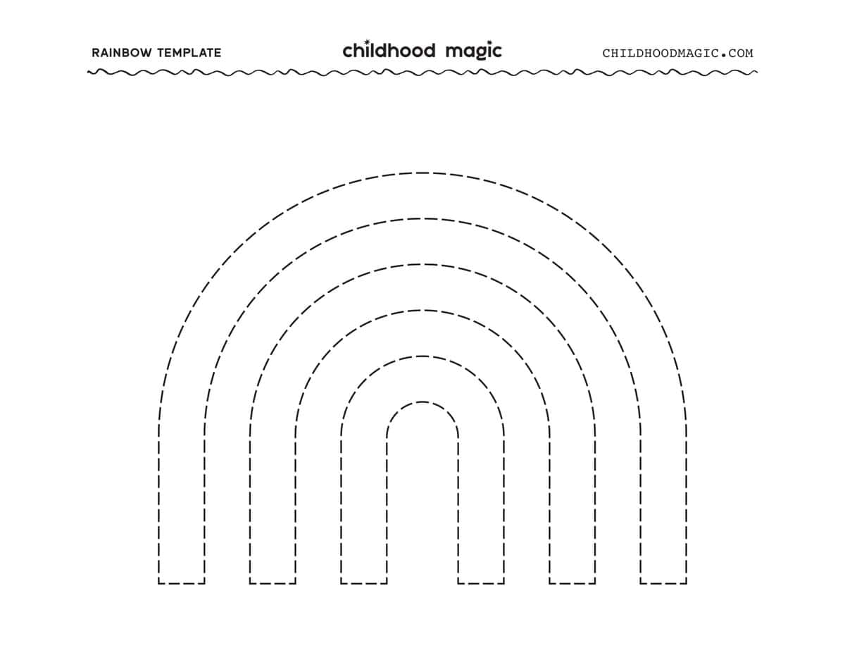 Rainbow Template Free Printable Coloring Page Childhood Magic