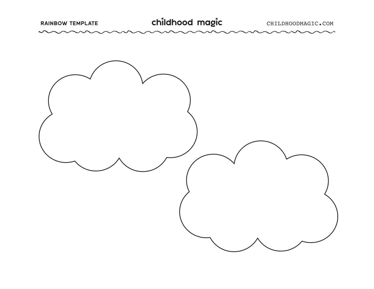 Rainbow Template Free Printable Coloring Page Childhood Magic